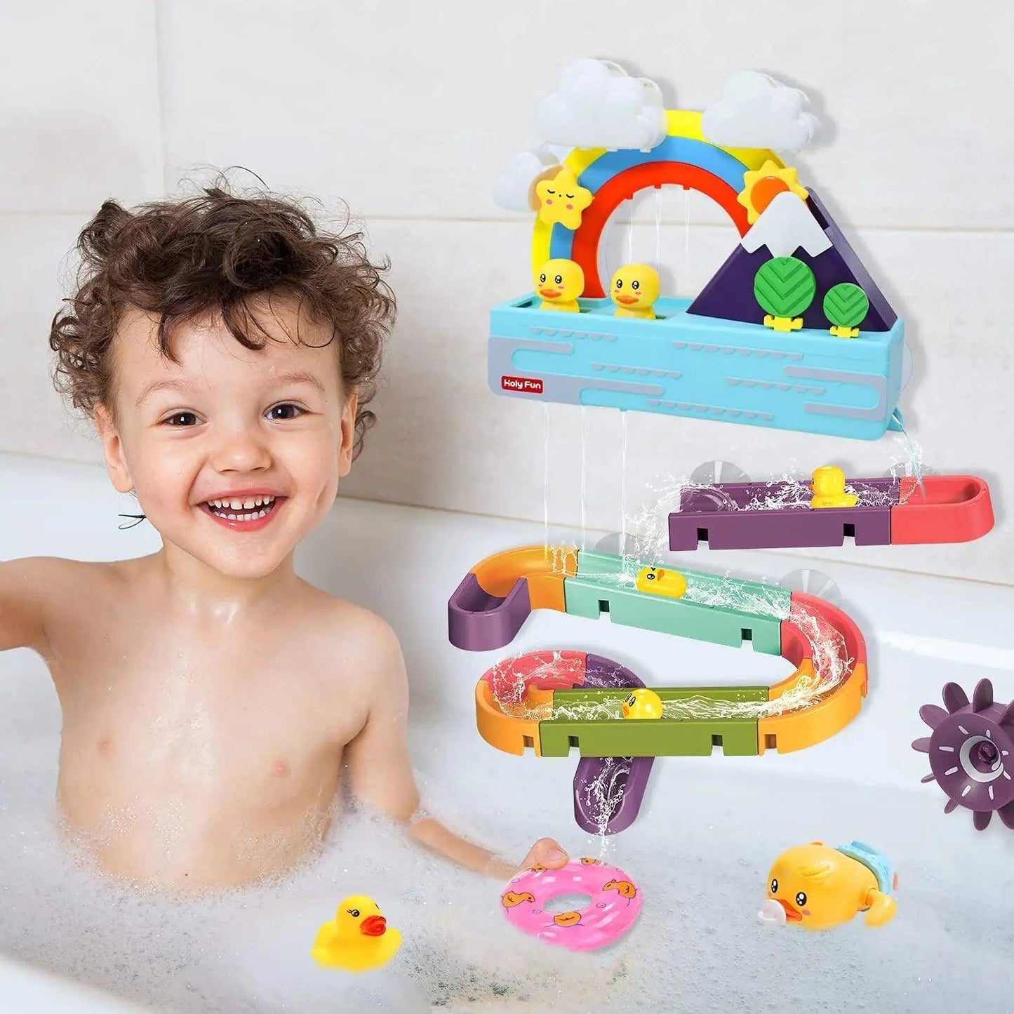 Splash into Fun with Quack Splash Duck & Slide Bath Toy – Perfect for Toddlers! - Home Kartz