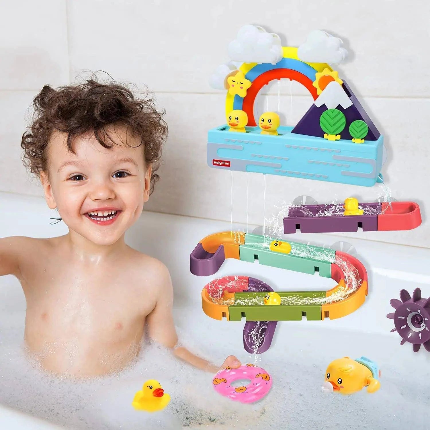 Splash into Fun with Quack Splash Duck & Slide Bath Toy – Perfect for Toddlers! - Home Kartz