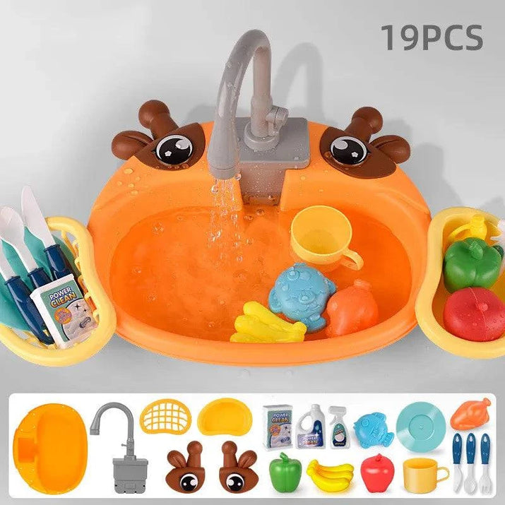 Discover the Magic of Cleaning with Our Vegetable Basin Cycle Washbasin Play Set - Home Kartz