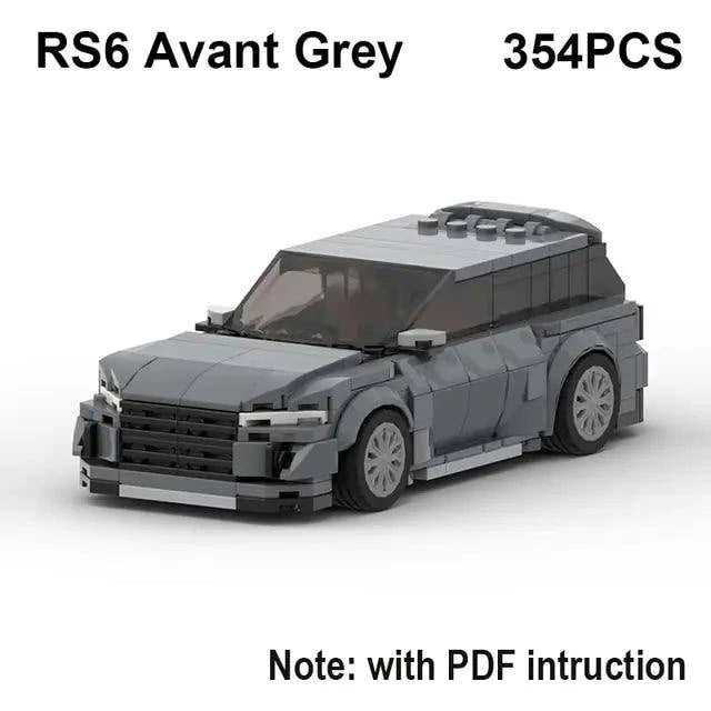 Experience the Thrill of Speed with RS6 Avant, R8 GT3, and RS7 Sports Car Building Blocks Toy - Home Kartz