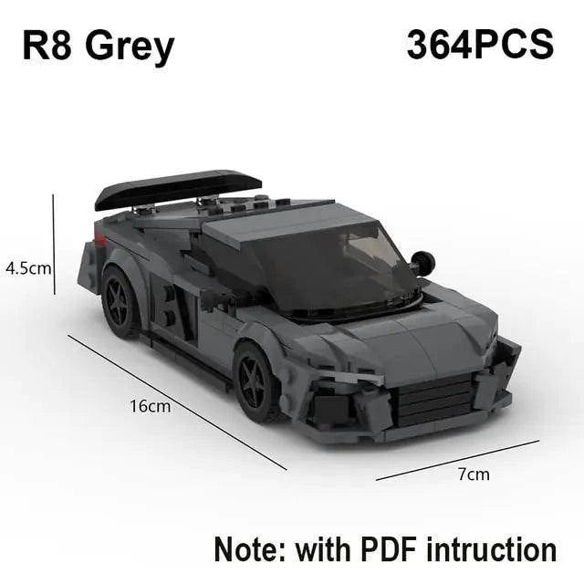 Experience the Thrill of Speed with RS6 Avant, R8 GT3, and RS7 Sports Car Building Blocks Toy - Home Kartz