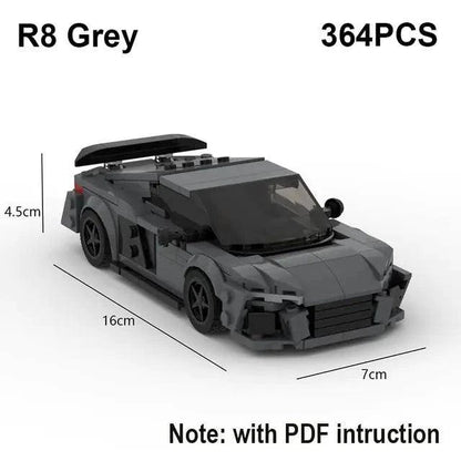Experience the Thrill of Speed with RS6 Avant, R8 GT3, and RS7 Sports Car Building Blocks Toy - Home Kartz