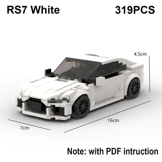 Experience the Thrill of Speed with RS6 Avant, R8 GT3, and RS7 Sports Car Building Blocks Toy - Home Kartz