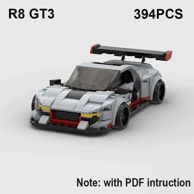 Experience the Thrill of Speed with RS6 Avant, R8 GT3, and RS7 Sports Car Building Blocks Toy - Home Kartz