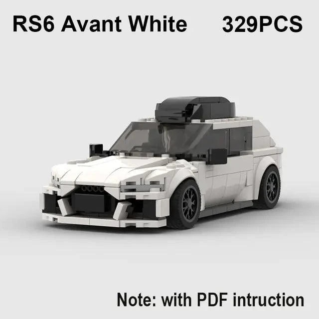 Experience the Thrill of Speed with RS6 Avant, R8 GT3, and RS7 Sports Car Building Blocks Toy - Home Kartz