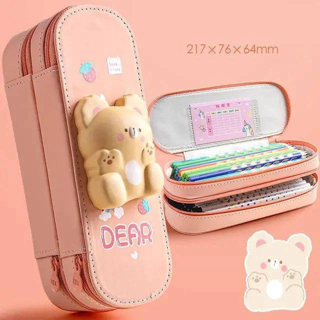 Sanrio PU Large Capacity Pencil Case | Stress Relief Tool for Kids - Home Kartz