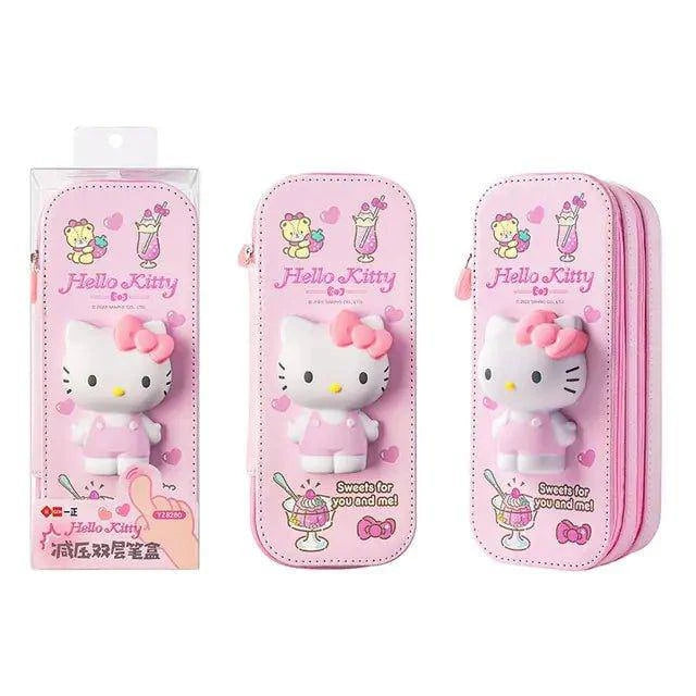 Sanrio PU Large Capacity Pencil Case | Stress Relief Tool for Kids - Home Kartz