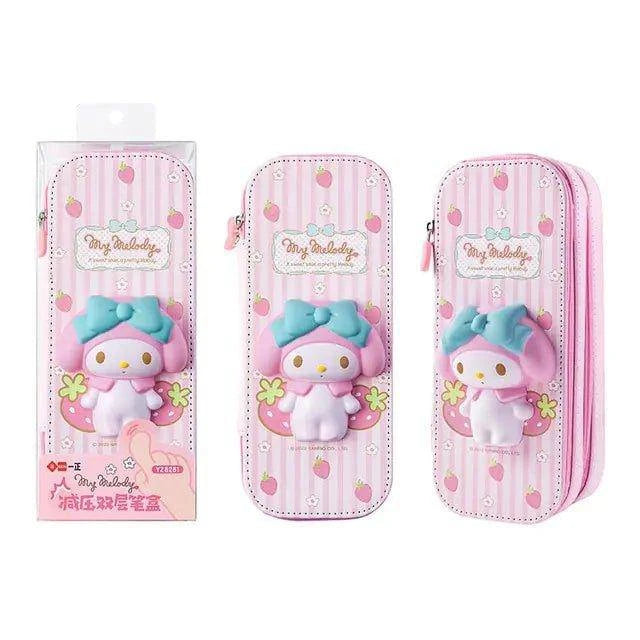 Sanrio PU Large Capacity Pencil Case | Stress Relief Tool for Kids - Home Kartz
