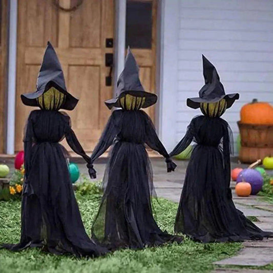 Scary Halloween Witch Decoration – 3-Pack Glowing, Screaming Witches for Ultimate Spooky Decor - Home Kartz