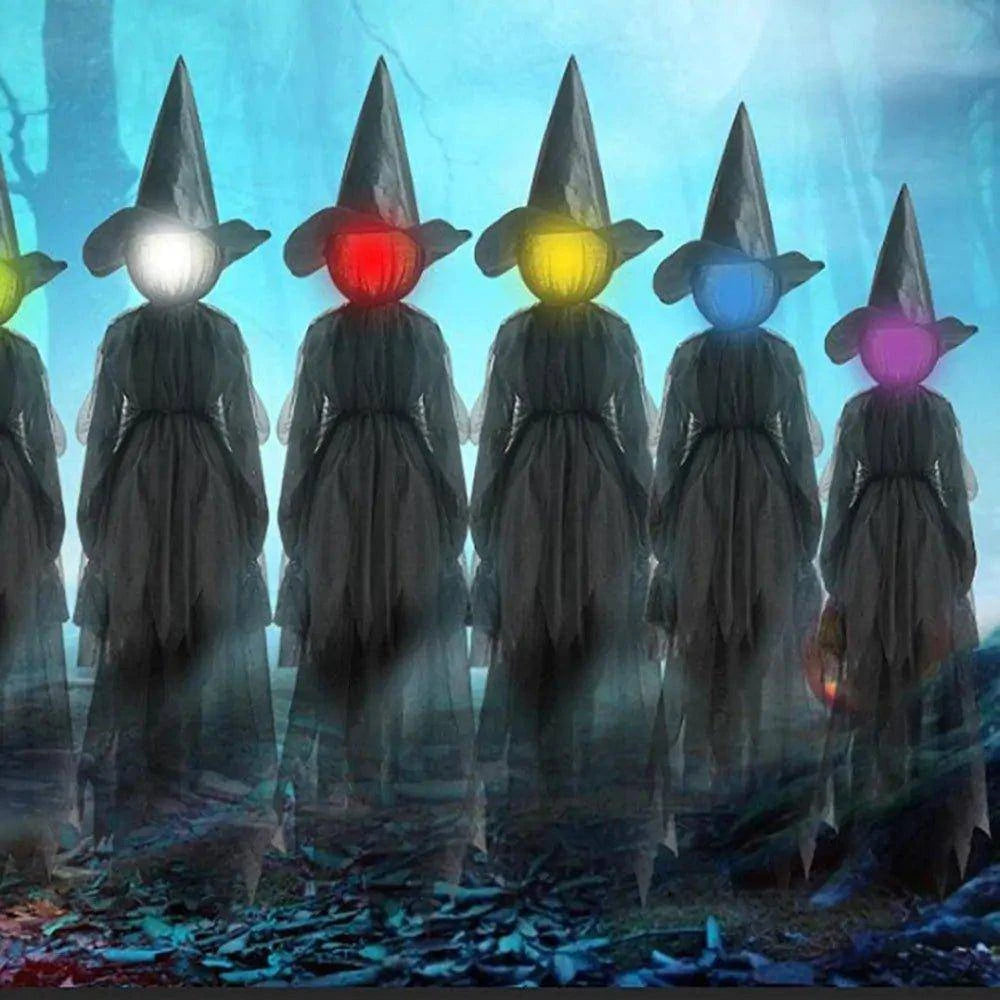 Scary Halloween Witch Decoration – 3-Pack Glowing, Screaming Witches for Ultimate Spooky Decor - Home Kartz