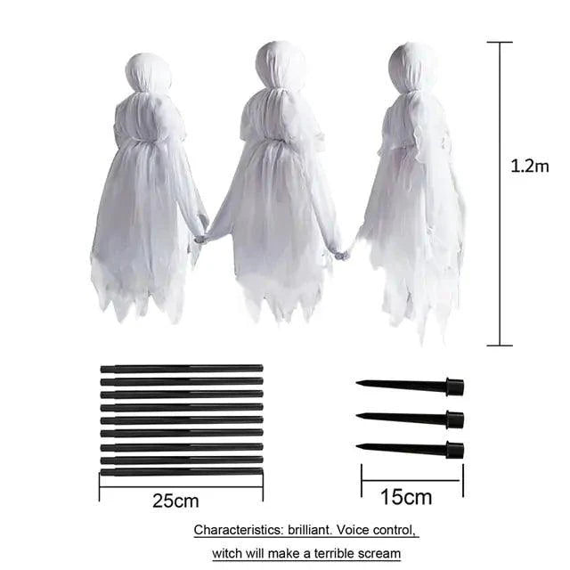 Scary Halloween Witch Decoration – 3-Pack Glowing, Screaming Witches for Ultimate Spooky Decor - Home Kartz