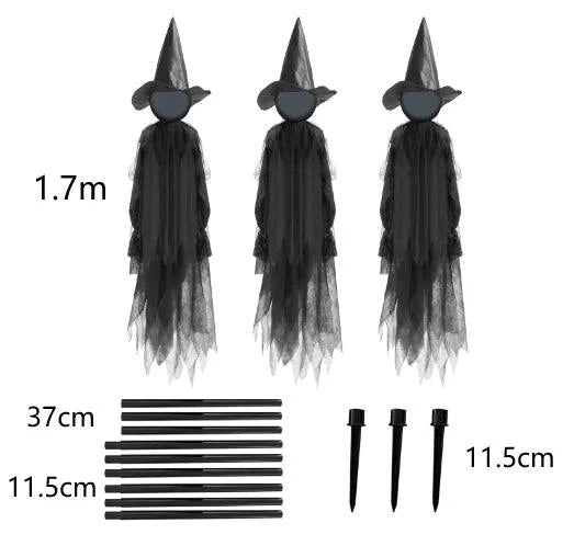 Scary Halloween Witch Decoration – 3-Pack Glowing, Screaming Witches for Ultimate Spooky Decor - Home Kartz