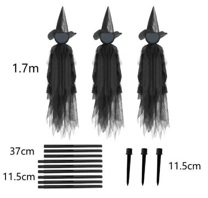 Scary Halloween Witch Decoration – 3-Pack Glowing, Screaming Witches for Ultimate Spooky Decor - Home Kartz