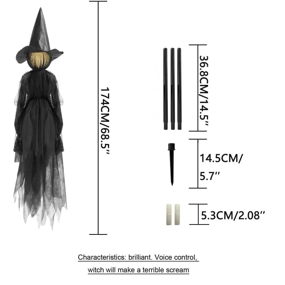 Scary Halloween Witch Decoration – 3-Pack Glowing, Screaming Witches for Ultimate Spooky Decor - Home Kartz