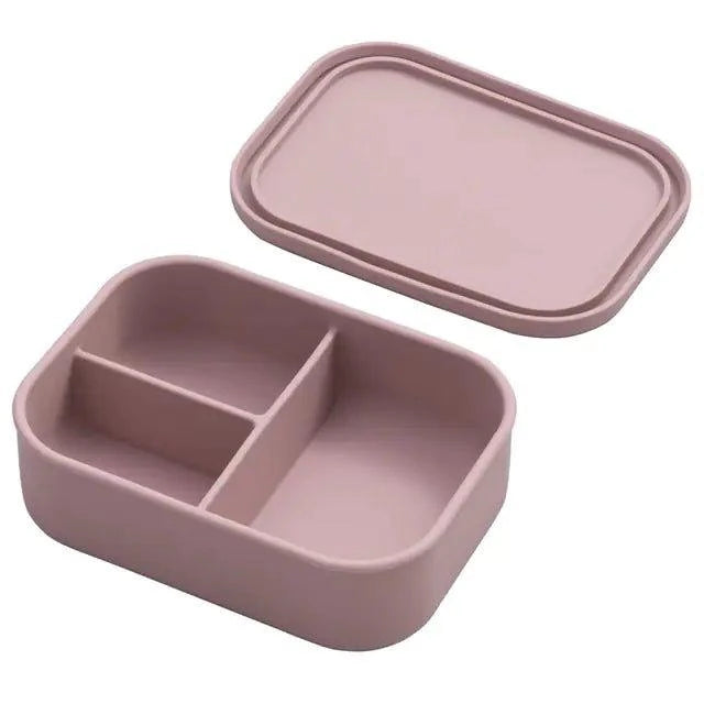 Mess-Free Mealtime: Divided Silicone Suction Plate and Spoon Set - Home Kartz