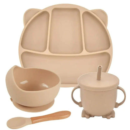 Mess-Free Mealtime: Silicone Suction Cup Dinner Plate Set for Babies & Kids - Home Kartz
