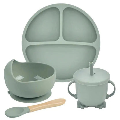 Mess-Free Mealtime: Silicone Suction Cup Dinner Plate Set for Babies & Kids - Home Kartz