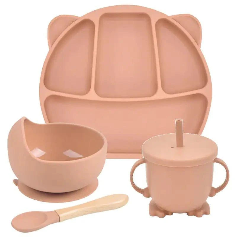 Mess-Free Mealtime: Silicone Suction Cup Dinner Plate Set for Babies & Kids - Home Kartz