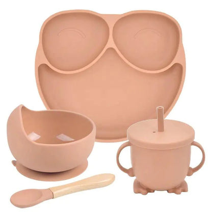 Mess-Free Mealtime: Silicone Suction Cup Dinner Plate Set for Babies & Kids - Home Kartz