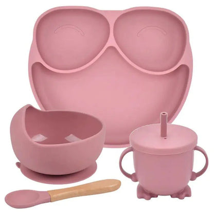 Mess-Free Mealtime: Silicone Suction Cup Dinner Plate Set for Babies & Kids - Home Kartz