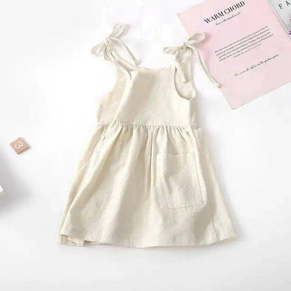 🌸 Trendy Sleeveless Cotton Toddler Girl Dress | Effortless Summer Style & Comfort for Your Little Fashionista 🌞 - Home Kartz