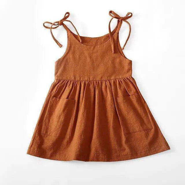 🌸 Trendy Sleeveless Cotton Toddler Girl Dress | Effortless Summer Style & Comfort for Your Little Fashionista 🌞 - Home Kartz