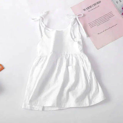 🌸 Trendy Sleeveless Cotton Toddler Girl Dress | Effortless Summer Style & Comfort for Your Little Fashionista 🌞 - Home Kartz