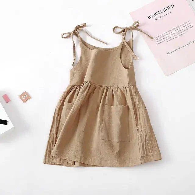 🌸 Trendy Sleeveless Cotton Toddler Girl Dress | Effortless Summer Style & Comfort for Your Little Fashionista 🌞 - Home Kartz