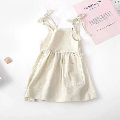 🌸 Trendy Sleeveless Cotton Toddler Girl Dress | Effortless Summer Style & Comfort for Your Little Fashionista 🌞 - Home Kartz