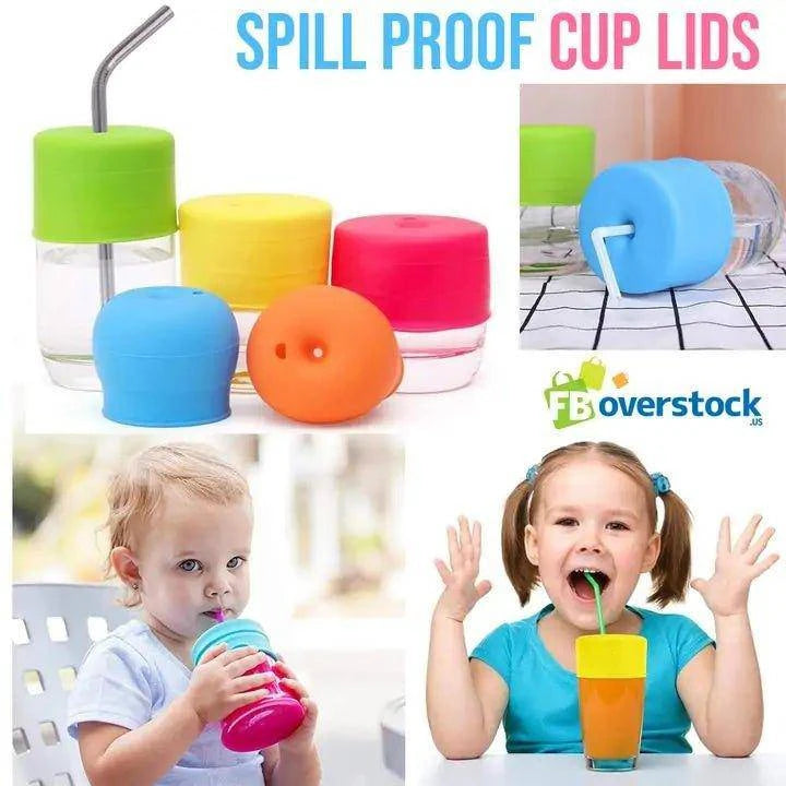 Mess-Free Feeding: Silicone Sippy Cup Lids for Stress-Free Baby Feeding - Home Kartz