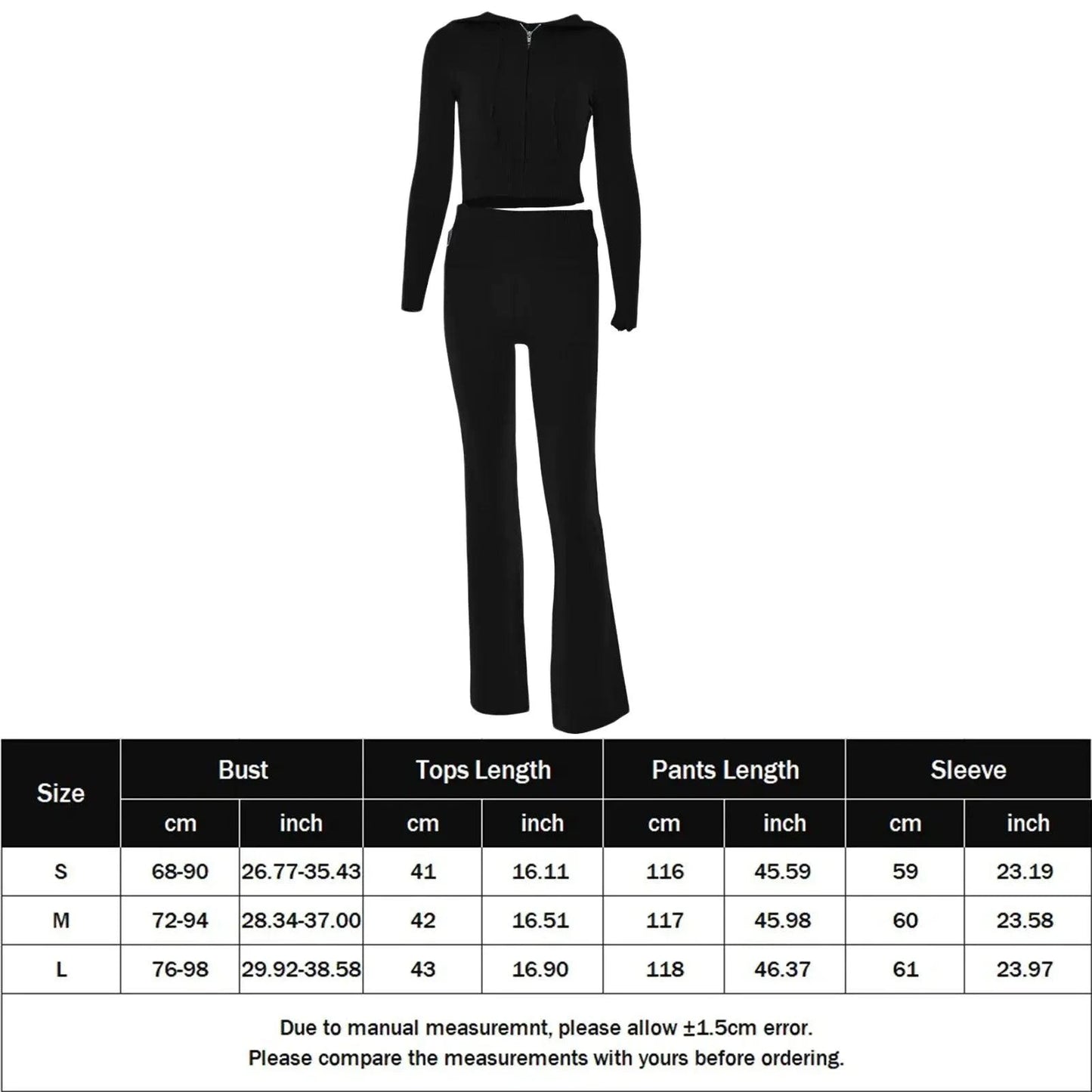 Spring Knitted Women's Two Piece Set | Stylish Cropped Hoodie & High-Waisted Pants - Home Kartz