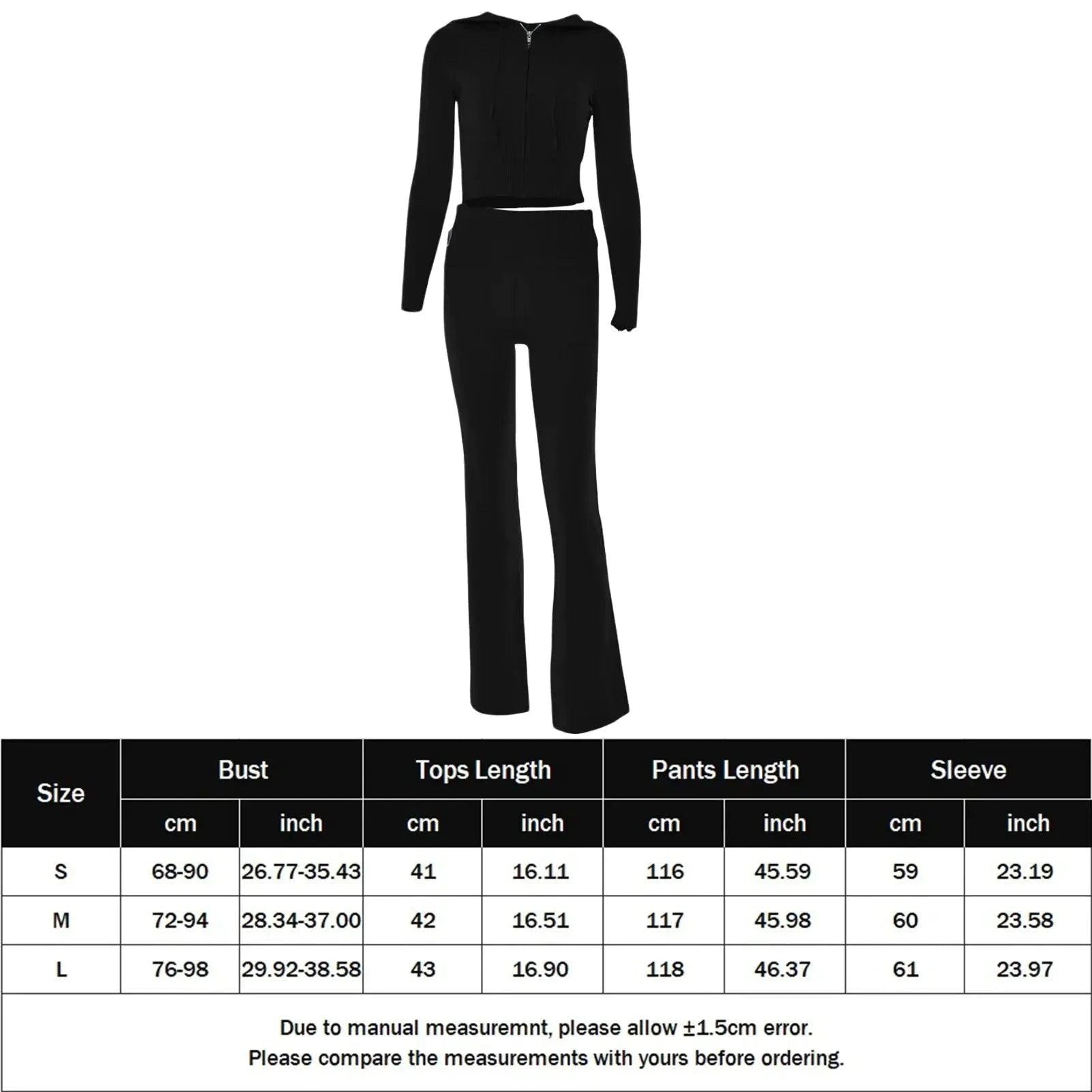 Spring Knitted Women's Two Piece Set | Stylish Cropped Hoodie & High-Waisted Pants - Home Kartz