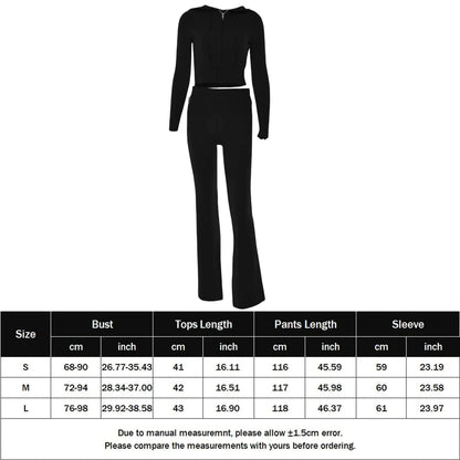 Spring Knitted Women's Two Piece Set | Stylish Cropped Hoodie & High-Waisted Pants - Home Kartz