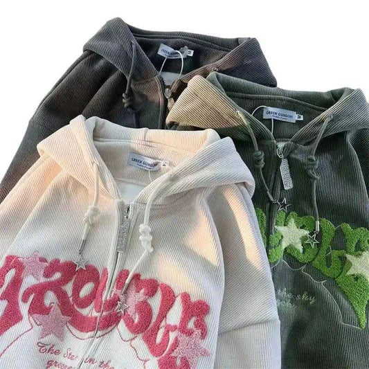 Star Trouble Zip Hoodie – Edgy, Stylish & Comfortable Streetwear - Home Kartz