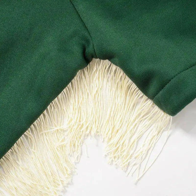 Stay Cozy and Stylish with Our Fringe Varsity Vibe Sweatshirt – On-Trend Casual Wear - Home Kartz