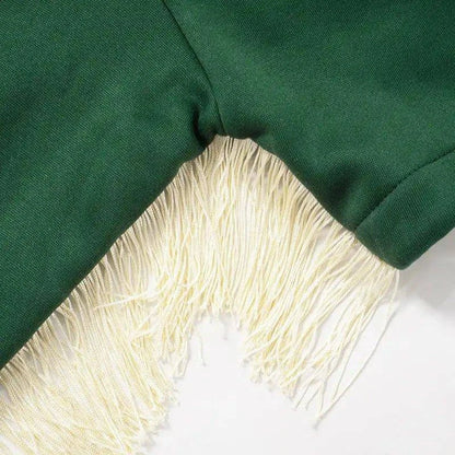 Stay Cozy and Stylish with Our Fringe Varsity Vibe Sweatshirt – On-Trend Casual Wear - Home Kartz