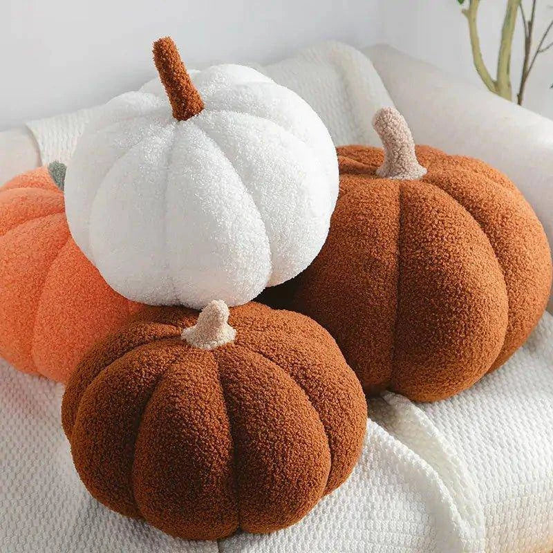 Stuffed Pumpkin Pillow Toy - Halloween Plush Decoration for Home, Office, and Gifts - Home Kartz