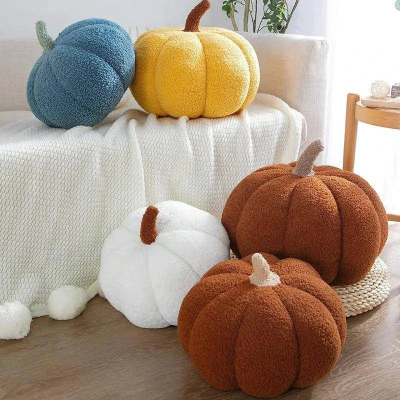 Stuffed Pumpkin Pillow Toy - Halloween Plush Decoration for Home, Office, and Gifts - Home Kartz