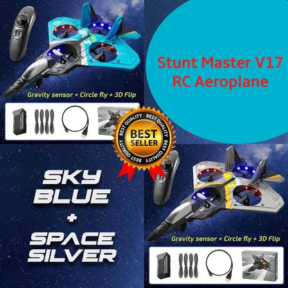 Experience Thrilling Flight with Stunt Master V17 RC Aeroplane Toy - Home Kartz