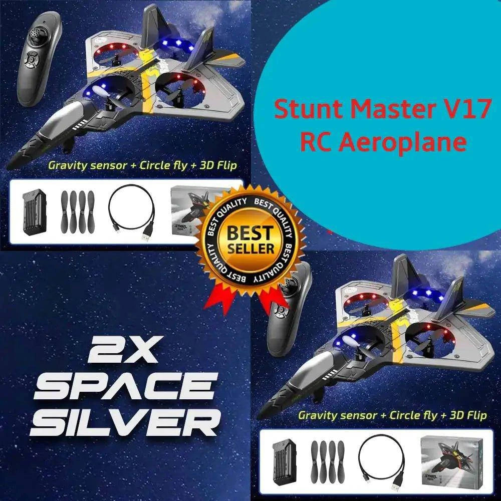 Experience Thrilling Flight with Stunt Master V17 RC Aeroplane Toy - Home Kartz