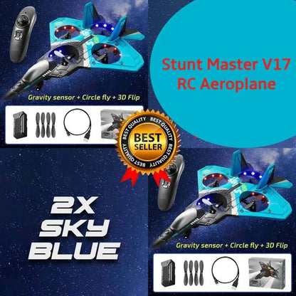 Experience Thrilling Flight with Stunt Master V17 RC Aeroplane Toy - Home Kartz
