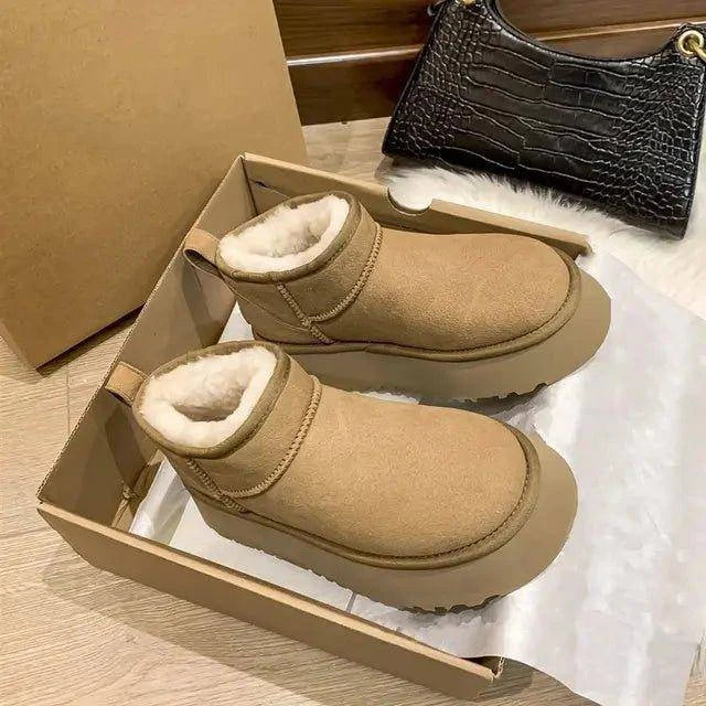 Stylish Winter Platform Ankle Boots – Cozy Comfort and Effortless Elegance - Home Kartz