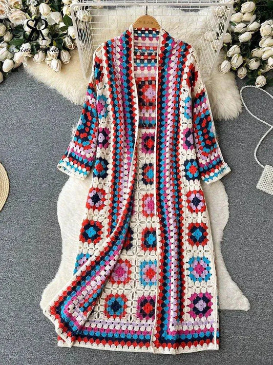 Summer Beach Long Cardigan for Women | Lightweight, Breathable Beach Cover-Up - Home Kartz