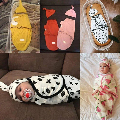 Swaddle Blanket with Cap | Snuggle in Style and Comfort | Perfect Baby Shower Gift - Home Kartz