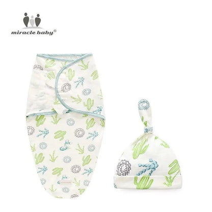 Swaddle Blanket with Cap | Snuggle in Style and Comfort | Perfect Baby Shower Gift - Home Kartz