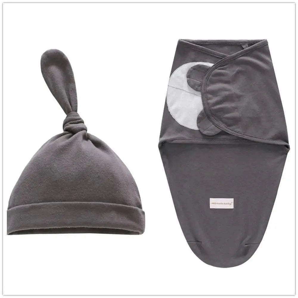 Swaddle Blanket with Cap | Snuggle in Style and Comfort | Perfect Baby Shower Gift - Home Kartz