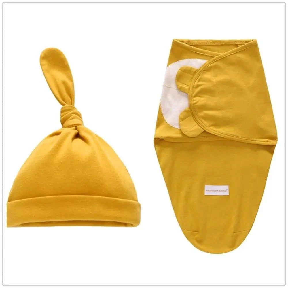 Swaddle Blanket with Cap | Snuggle in Style and Comfort | Perfect Baby Shower Gift - Home Kartz