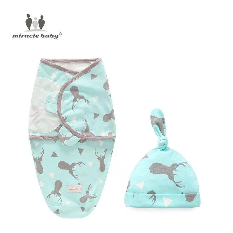 Swaddle Blanket with Cap | Snuggle in Style and Comfort | Perfect Baby Shower Gift - Home Kartz