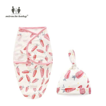 Swaddle Blanket with Cap | Snuggle in Style and Comfort | Perfect Baby Shower Gift - Home Kartz