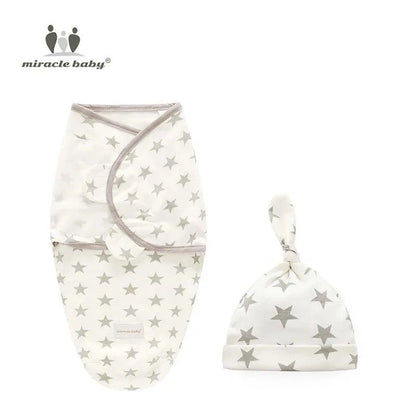 Swaddle Blanket with Cap | Snuggle in Style and Comfort | Perfect Baby Shower Gift - Home Kartz